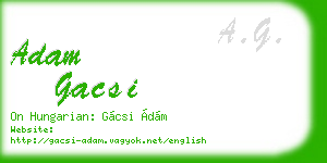 adam gacsi business card