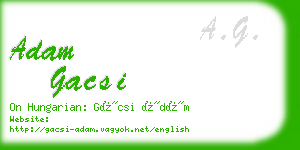 adam gacsi business card